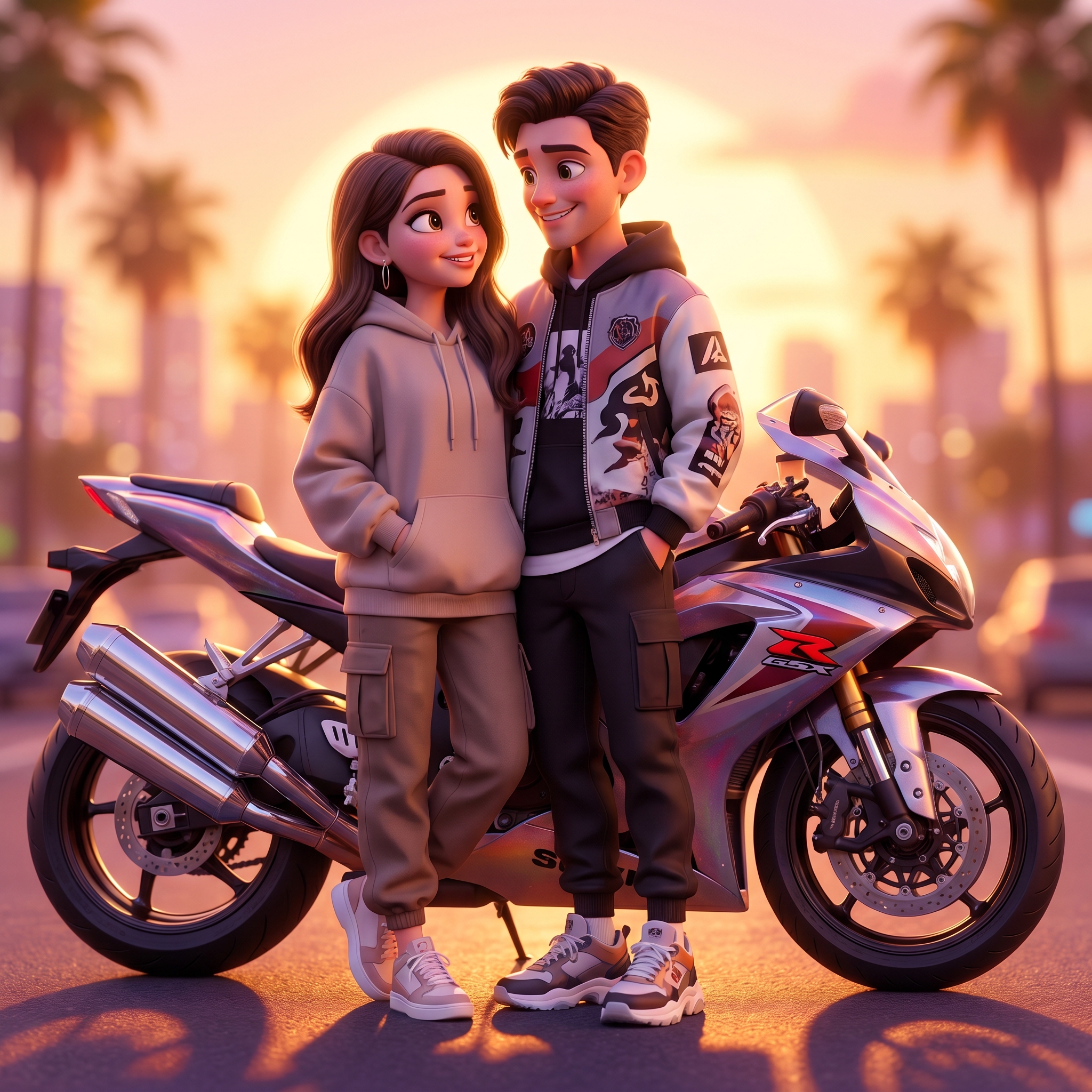 Couple With Bike